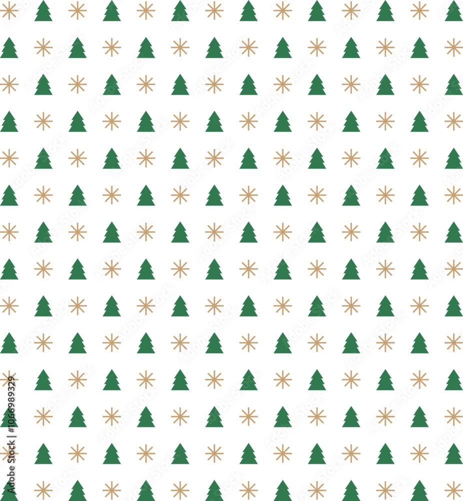 A pattern background with a combination of tree and star shapes in a December winter Christmas concept in a minimalist and cute style. A pattern background with a combination of tree and star shapes in a December winter Christmas concept in a minimalist and cute style.