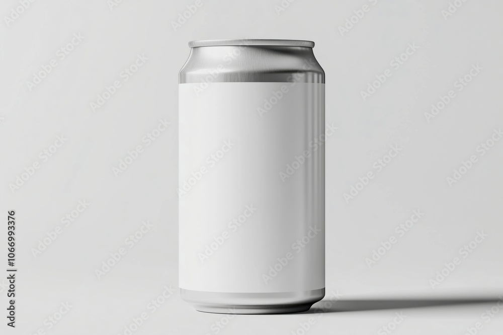 Blank aluminum can mockup, sleek design, minimalistic style Blank aluminum can mockup, sleek design, minimalistic style