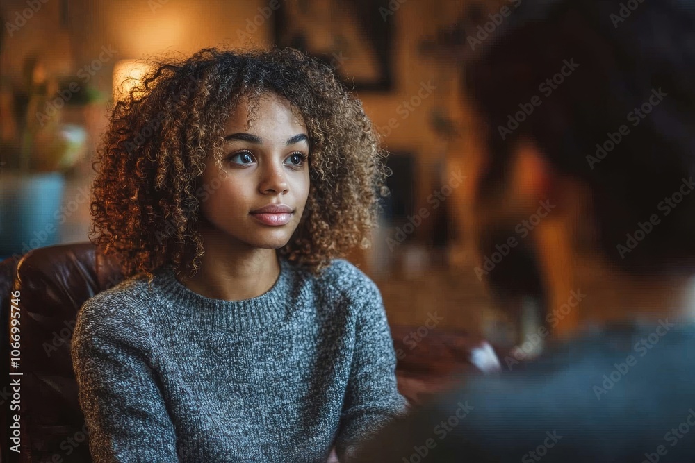 psychologist talking with depressed patient about mental condition, Generative AI psychologist talking with depressed patient about mental condition, Generative AI