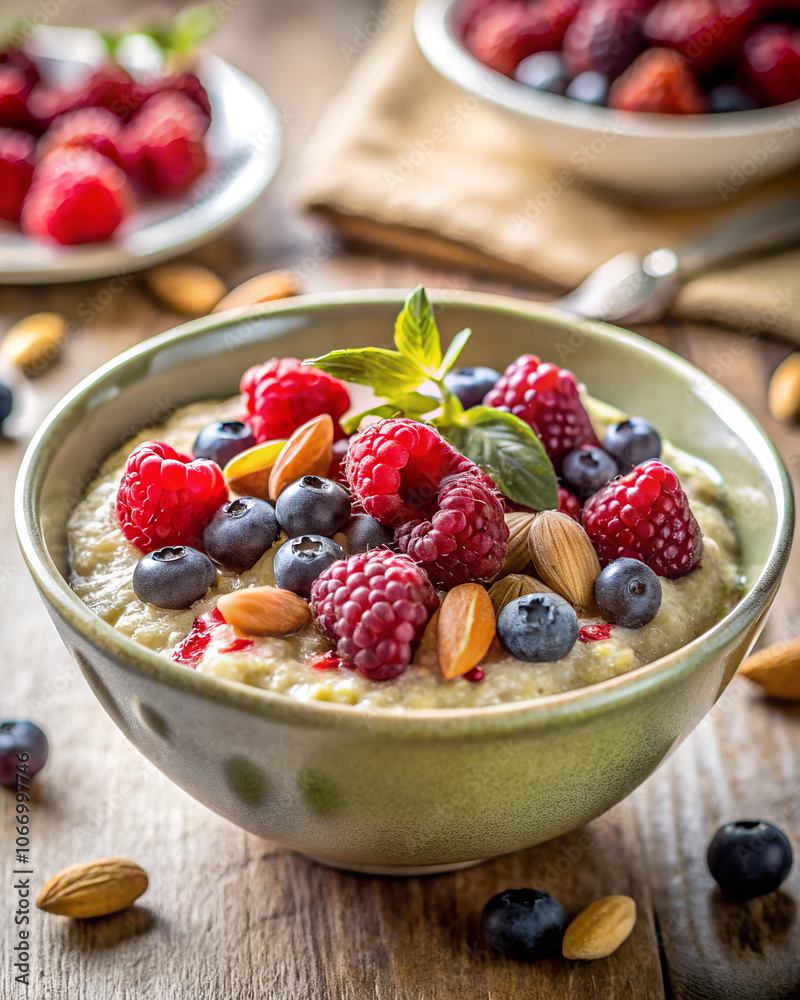 Amaranth Porridge Bowl with Fresh Berries Amaranth Porridge Bowl with Fresh Berries