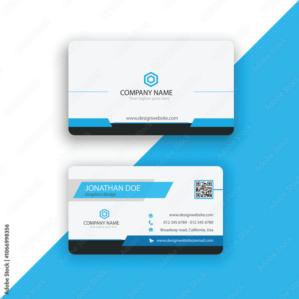 Modern and simple business card design Modern presentation card with company logo Vector business card template Visiting card for business and personal use Vector illustration design Modern and simple business card design Modern presentation card with company logo Vector business card template Visiting card for business and personal use Vector illustration design