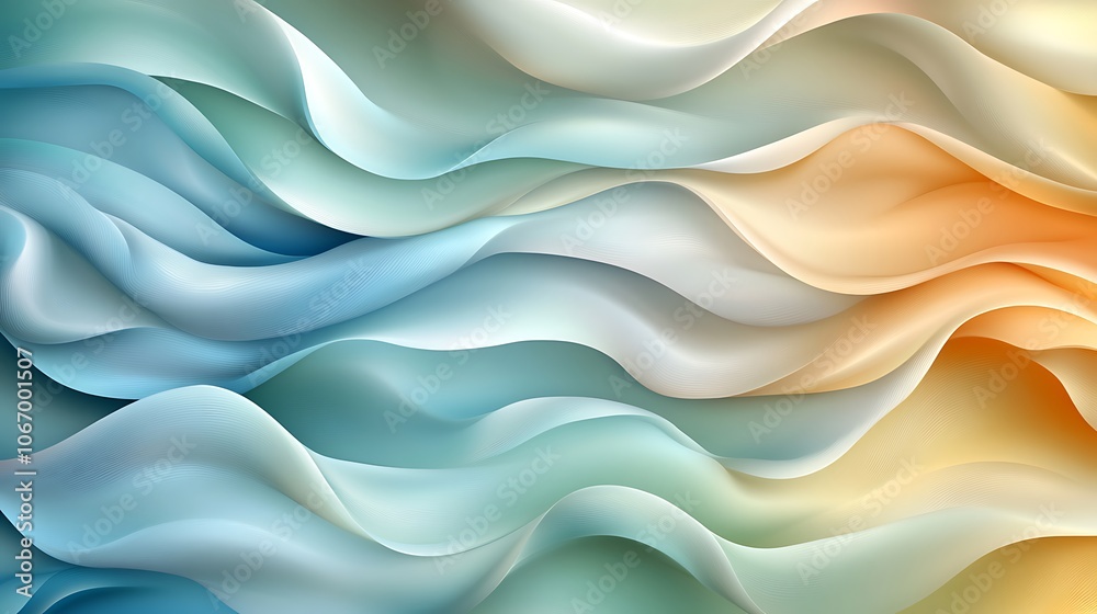 Abstract wavy background in blue, green and yellow colors. Abstract wavy background in blue, green and yellow colors.