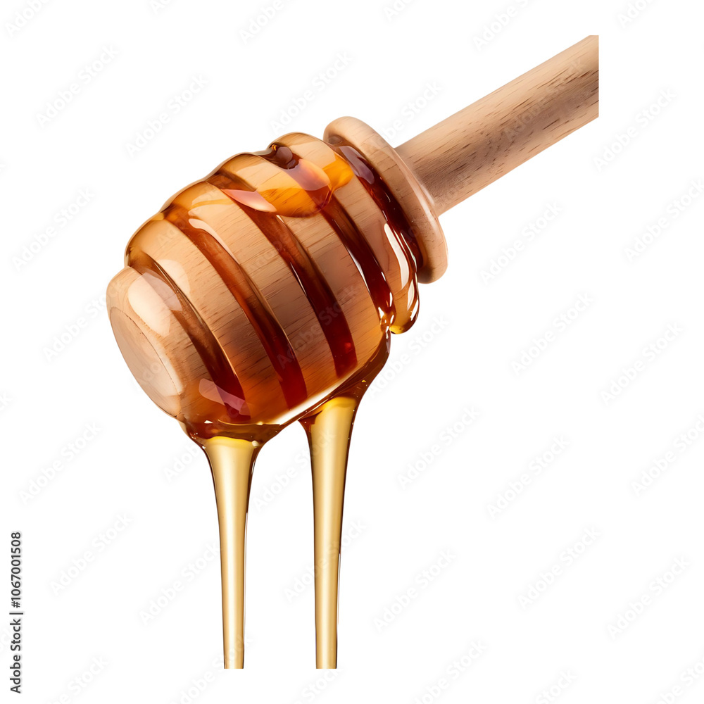 Thick Honey Pouring Down in Stream Thick Honey Pouring Down in Stream
