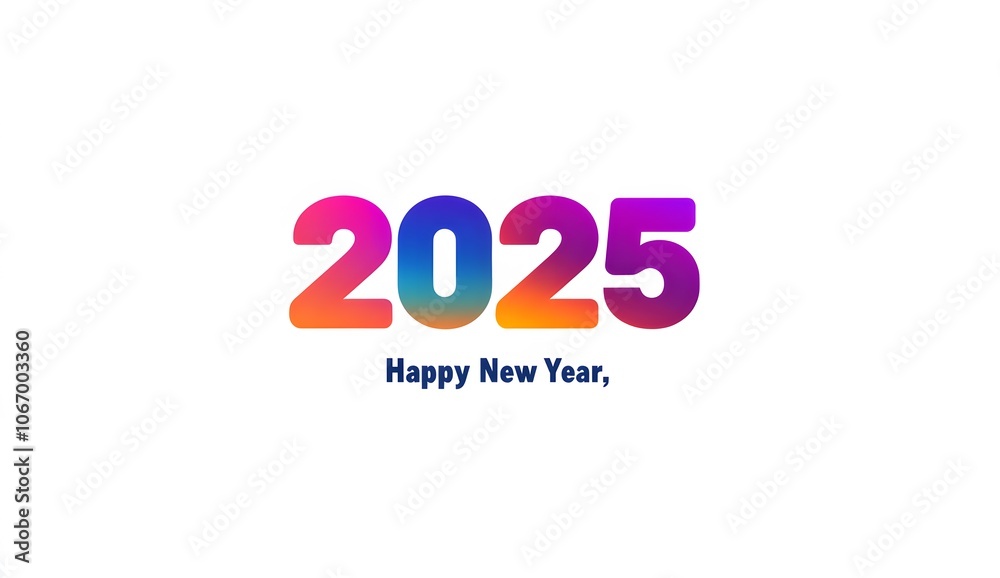 Gradient 2025 Happy New Year Design Gradient 2025 Happy New Year Design