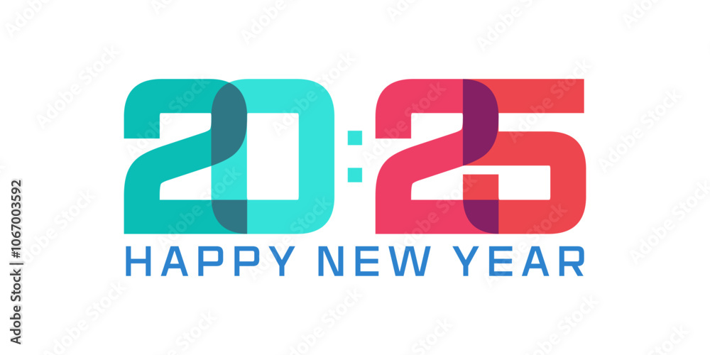 Happy new year 2025 design. With digital clock number illustration. Premium vector design 2025 Happy new year 2025 design. With digital clock number illustration. Premium vector design 2025