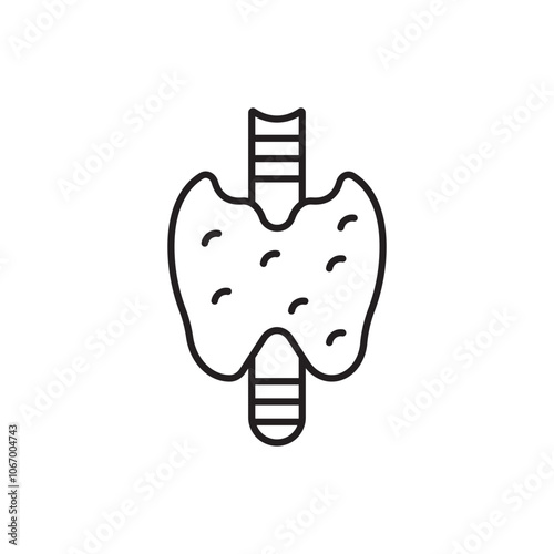 Thyroid icon isolated on white background