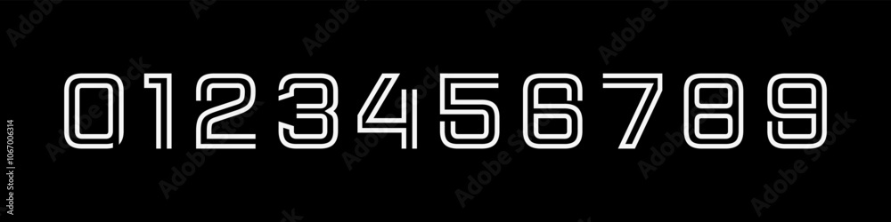 collection of logo designs for numbers 1 to 10 with abstract geometric line style. abstract number design vector illustration collection of logo designs for numbers 1 to 10 with abstract geometric line style. abstract number design vector illustration