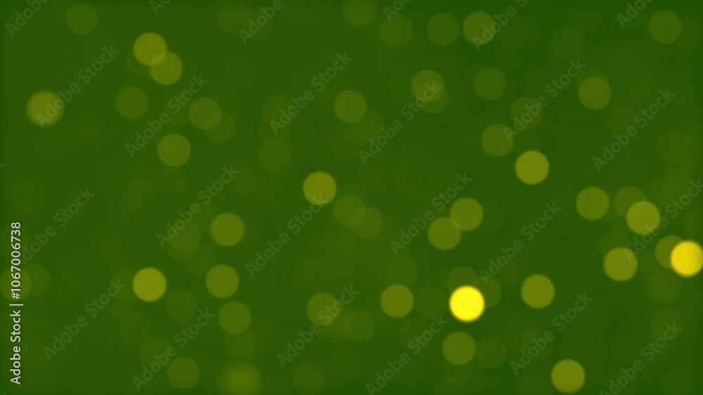 green bokeh background. flying light particles green bokeh background. flying light particles