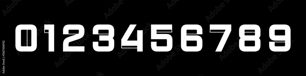collection of logo designs for numbers 1 to 10 modern geometric numbers. abstract number design vector illustration collection of logo designs for numbers 1 to 10 modern geometric numbers. abstract number design vector illustration