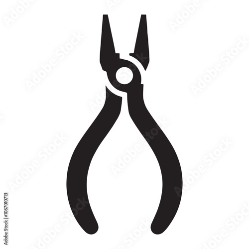 pliers silhouette on white background

