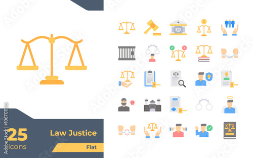 Law Justice Flat Icons