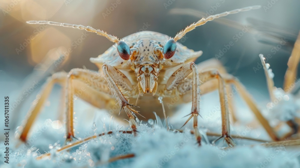 Fototapeta premium a close-up photograph of an insect, likely taken in a natural setting.