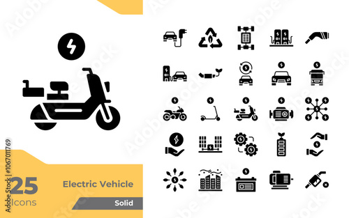 Electric Vehicle Solid Icon