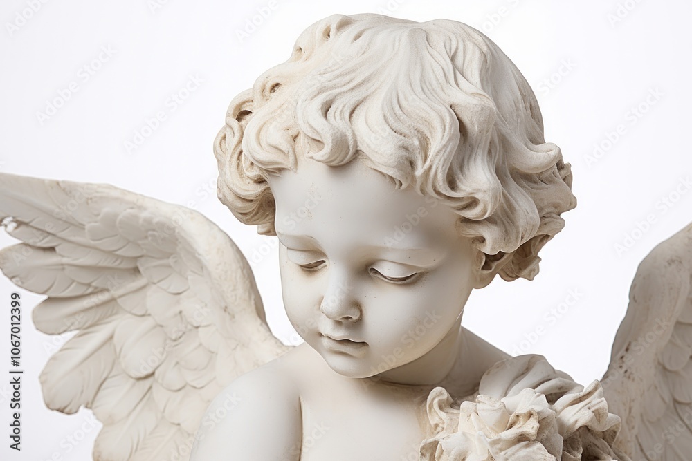 Greek sculpture cherub archangel wedding person. Greek sculpture cherub archangel wedding person.