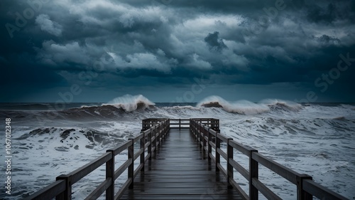 storm clouds over the sea