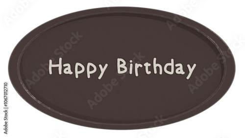 Happy Birthday Chocolate Plate, Dark Chocolate, Chocolate Plate, Birthday Cake Topping
