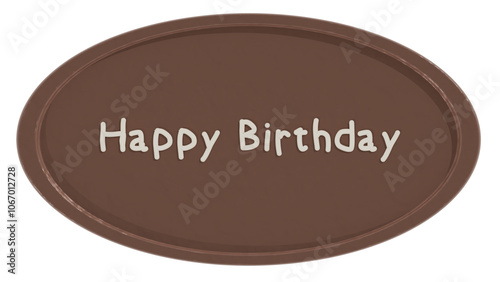 Happy Birthday Chocolate Plate, High Milk Chocolate, Chocolate Plate, Birthday Cake Topping