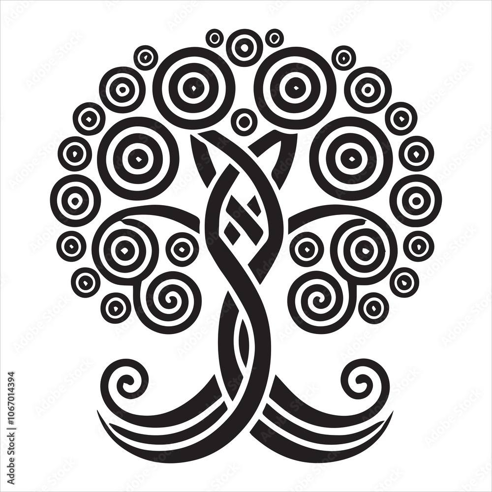 Celtic Tree of Life Clipart Design - Tree Beautiful Silhouette Vector Illustration Celtic Tree of Life Clipart Design - Tree Beautiful Silhouette Vector Illustration