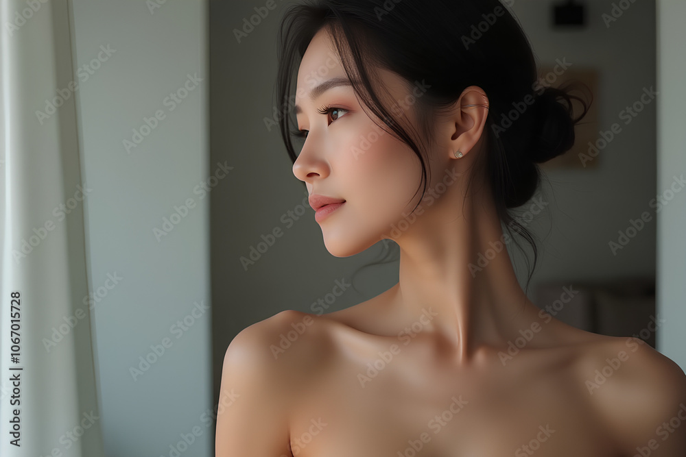 Obraz premium a beautiful asian woman portrait