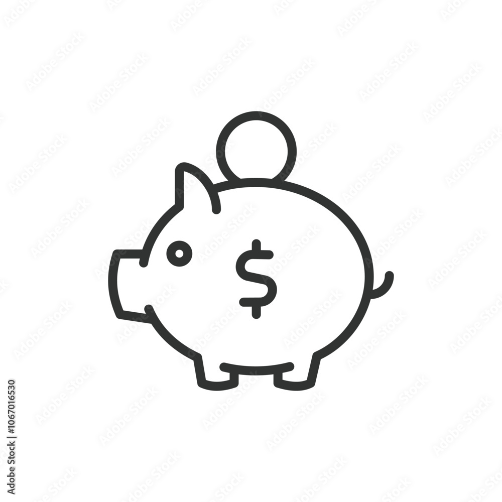 Piggy bank, icon in line design. Piggy, bank, savings, money, finance, coin, cash on white background vector. Piggy bank editable stroke icon Piggy bank, icon in line design. Piggy, bank, savings, money, finance, coin, cash on white background vector. Piggy bank editable stroke icon