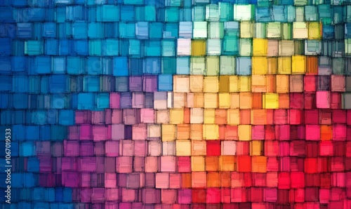 colorful pixels, created using generative ai technology