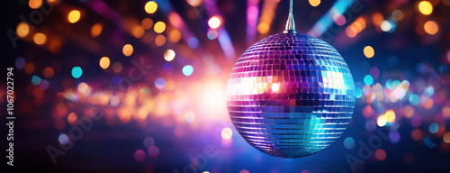 Wallpaper Mural Close-up of a disco ball sparkling under multicolored lights in a lively nightclub setting, creating a vibrant party atmosphere.New Year's Eve. Torontodigital.ca