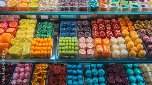 Wallpaper Mural Assortment of colorful candies in display case Torontodigital.ca