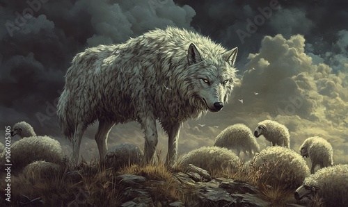 Deceptive wolf in sheep s clothing photo