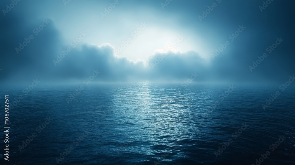 custom made wallpaper toronto digitalA calm, blue ocean with a cloudy sky in the background