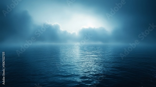 Wallpaper Mural A calm, blue ocean with a cloudy sky in the background Torontodigital.ca
