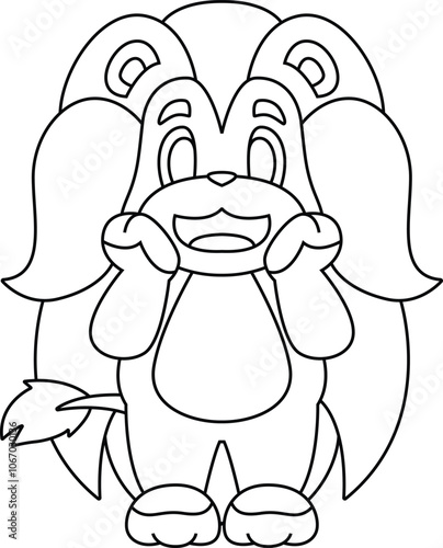 Lion long Mane Animal Vector Graphic Art Illustration