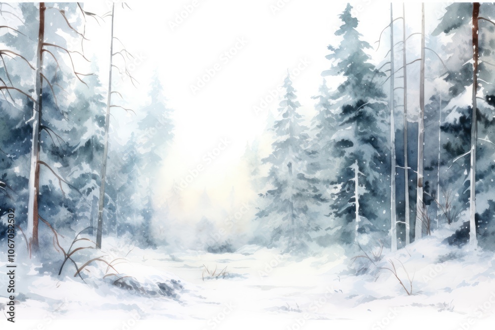 Fototapeta premium Snow landscape outdoors nature.