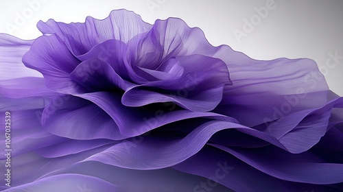 Explore the elegance of delicate purple fabric flowers in stunning detail