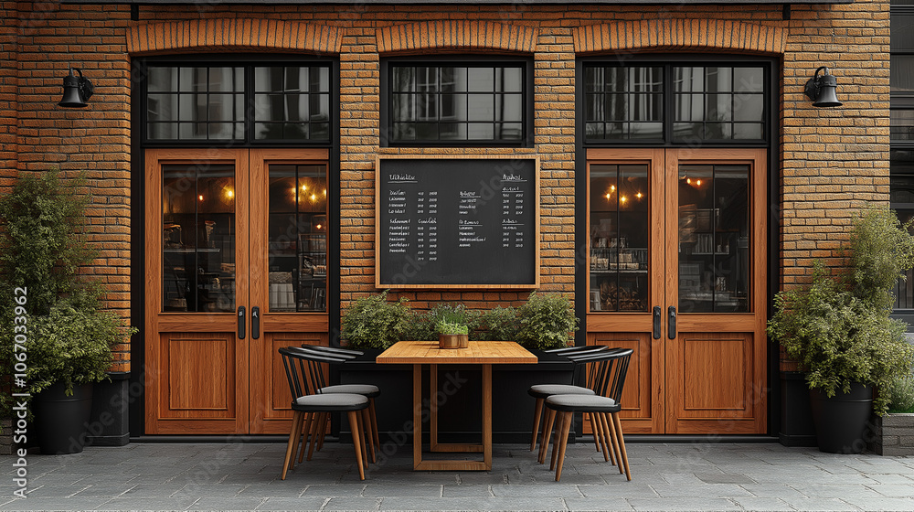 Fototapeta premium カフェのテラス席