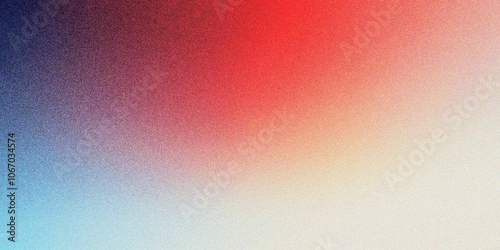 Abstract red and blue texture gradient background, grainy noise gradient