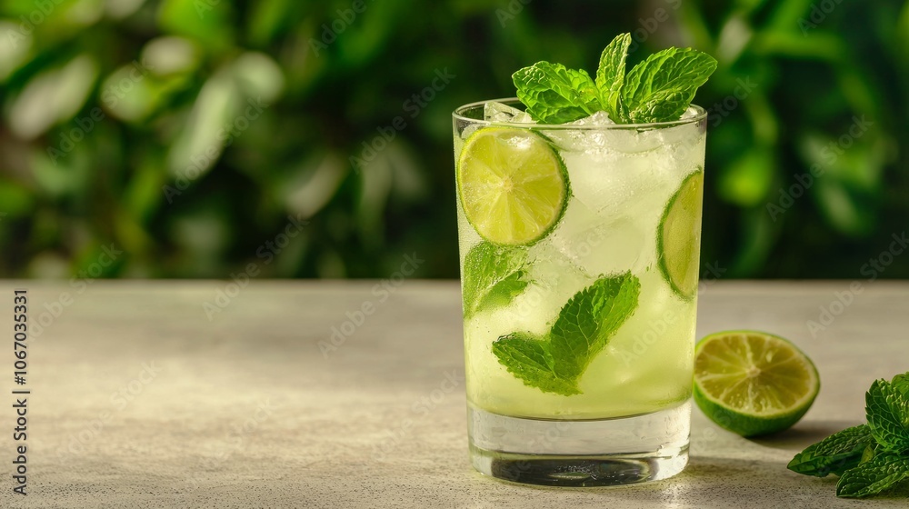 Refreshing Citrus Mint Cocktail in a Glass Refreshing Citrus Mint Cocktail in a Glass