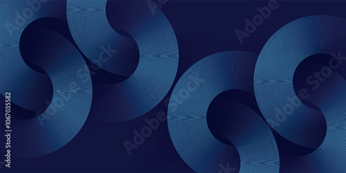 Abstract blue glowing geometric lines modern shiny blue circle lines pattern. Suit for cover, banner, brochure. eps 10