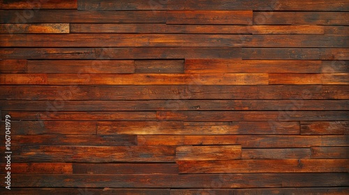 Rustic wooden wall with rich brown stain, showcasing natural texture.