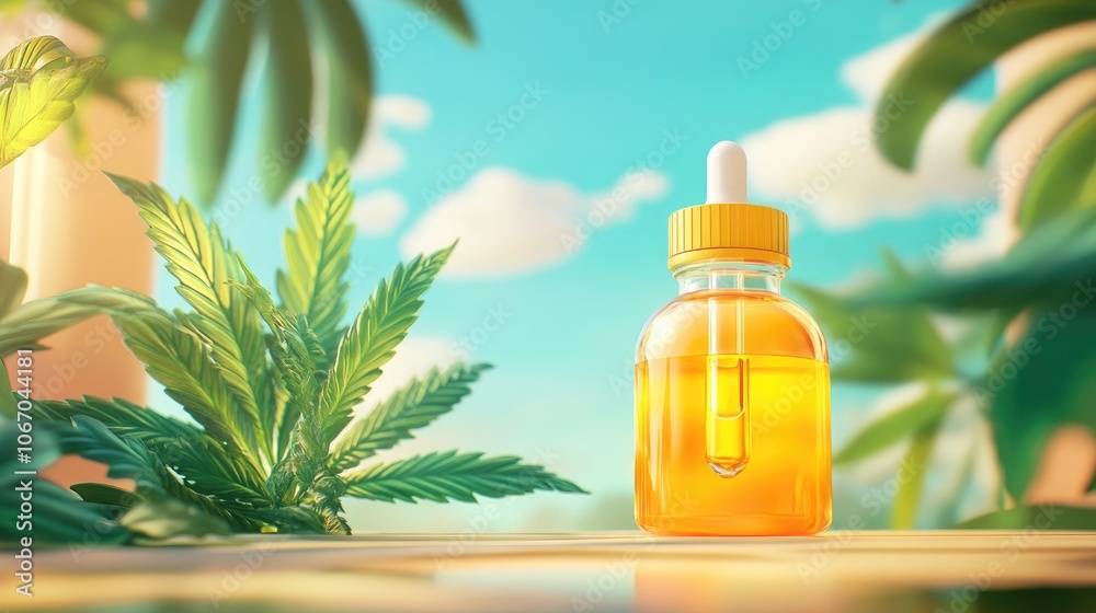 Hemp oil extract dropper bottle designed for effective pain relief natural remedy for wellness