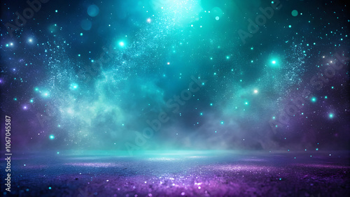 Sci-Fi Retro Purple Background with Teal Shadows and Dust. Perfect for: sci-fi events, retro-themed celebrations, technology exhibitions