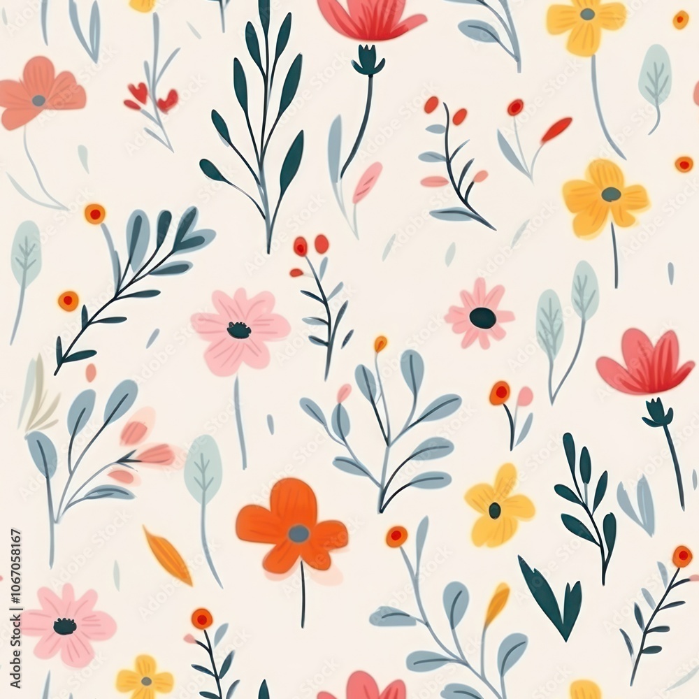 Spring floral pattern flower plant. . Spring floral pattern flower plant. .