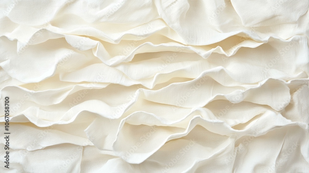 Obraz premium Blank white paper on seamless white background, minimalistic design.