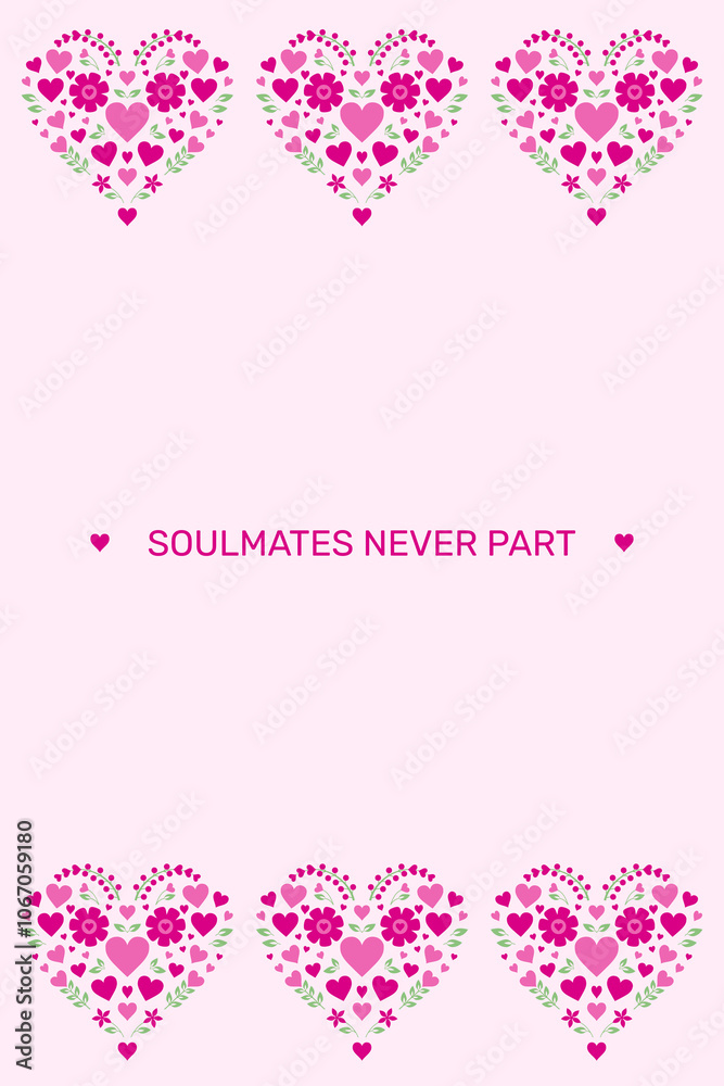 Romantic Modern Valentine’s Day Card with Heart Design Romantic Modern Valentine’s Day Card with Heart Design