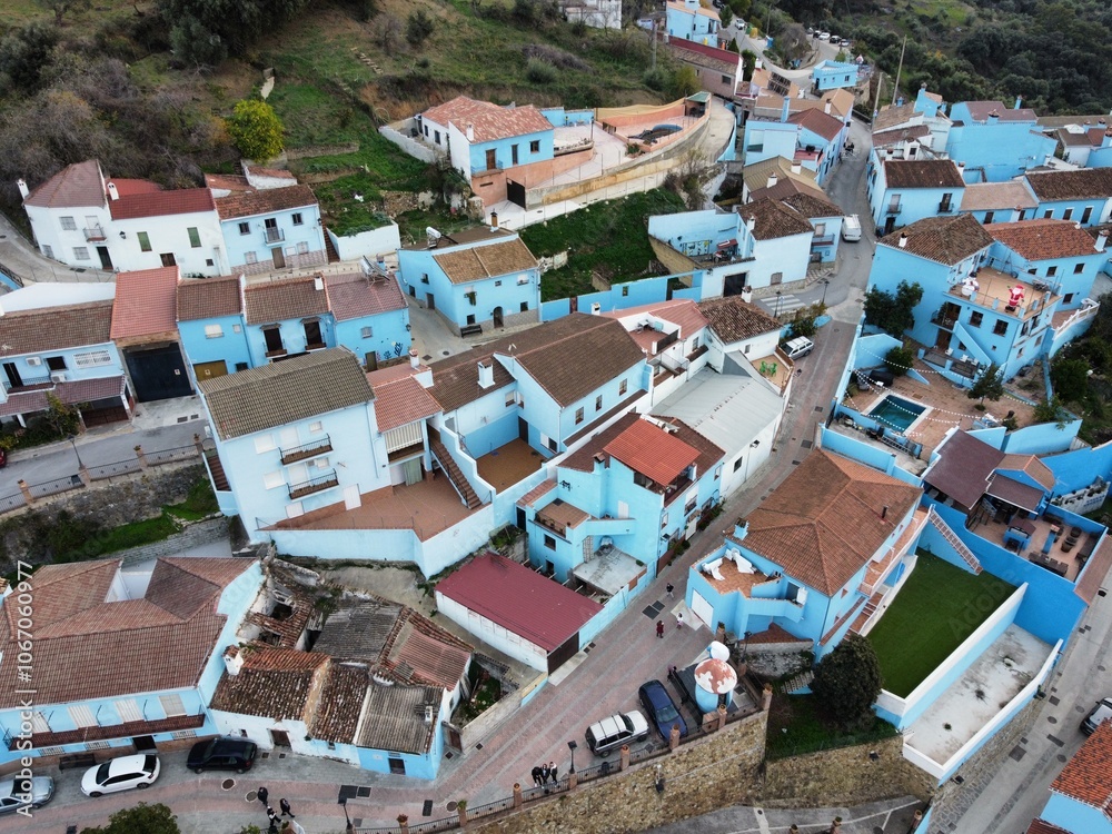Fototapeta premium Júzcar, Málaga. Aldea azul. Pueblo de los pitufos