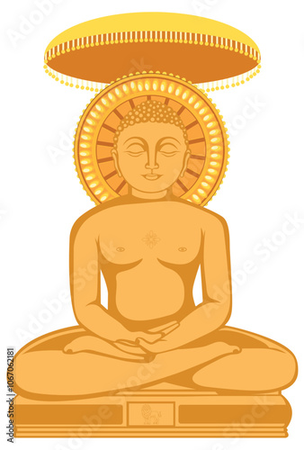 Lord Mahavir vector design