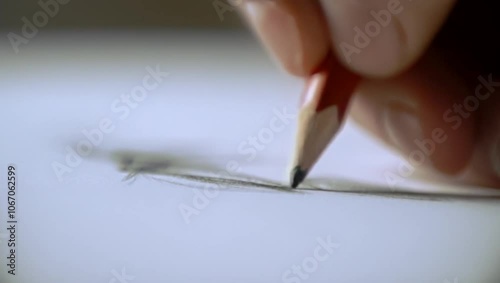 sketching on a piece of paper with a pencil