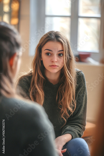 Concerned Teenager in Counseling Session with Therapist Free Download Concerned Teenager in Counseling Session with Therapist - GFXLoad