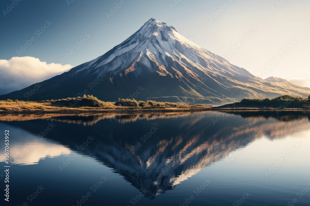 Volcanic mountain lake landscape outdoors. Volcanic mountain lake landscape outdoors.