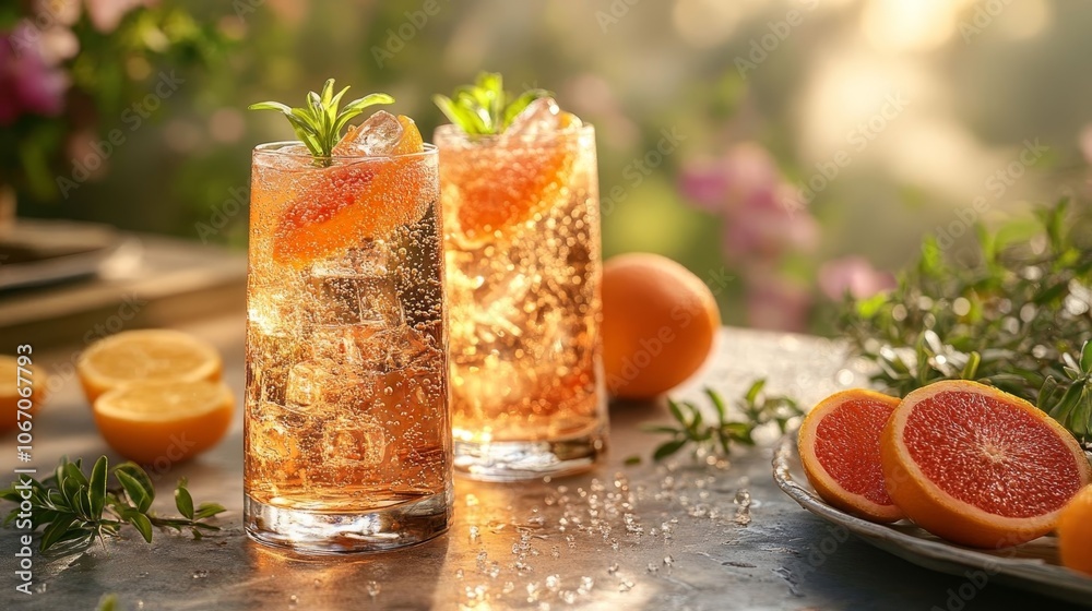 Refreshing cocktails with oranges. Refreshing cocktails with oranges.