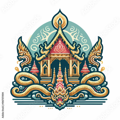 wat pho logo illustrated
